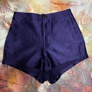 AMERICAN APPAREL NAVY SHINY DISCO SHORT SIZE S